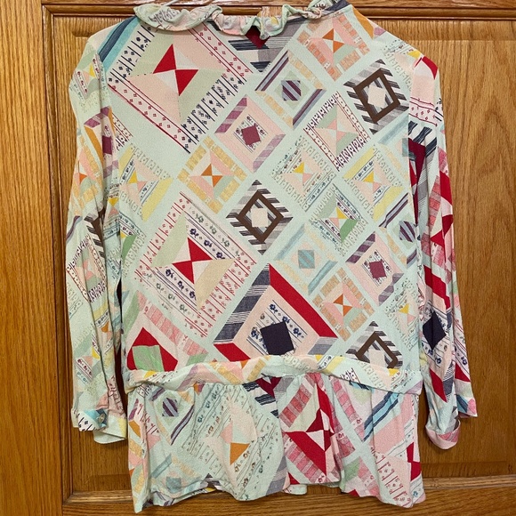 & Other Stories Geometric Print Blouse Top - Picture 2 of 2
